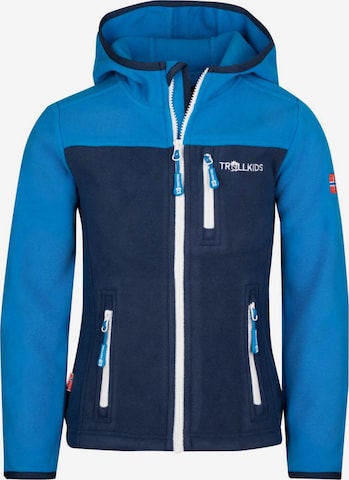 TROLLKIDS Fleece Jacket in Blue: front