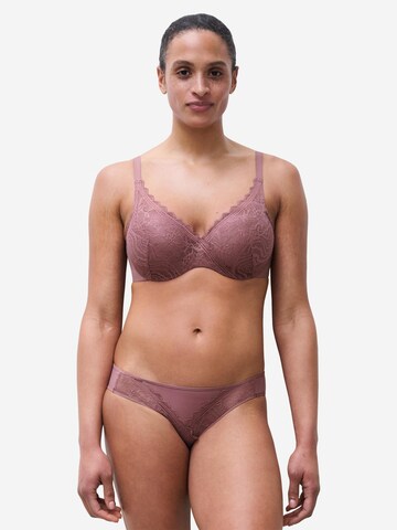 Chantelle T-shirt BH 'Floral Touch' in Roze