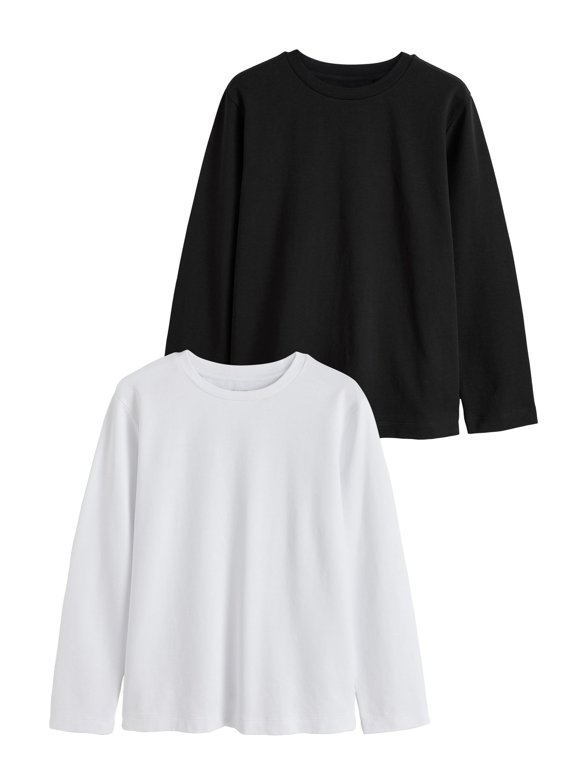 Next Shirt in M in schwarz / weiß, Produktansicht