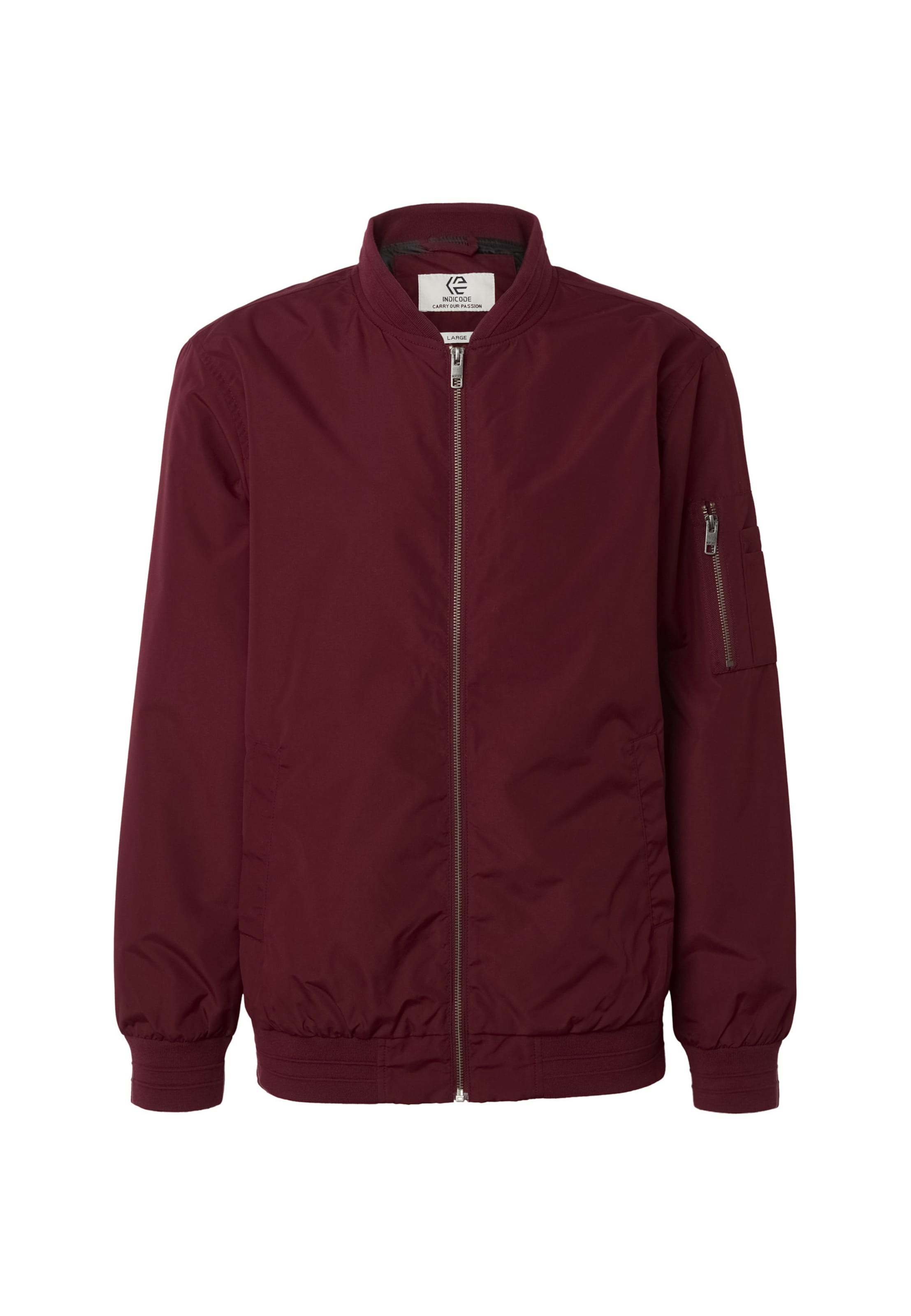 INDICODE JEANS Přechodná bunda 'INSunny' – červená: přední strana