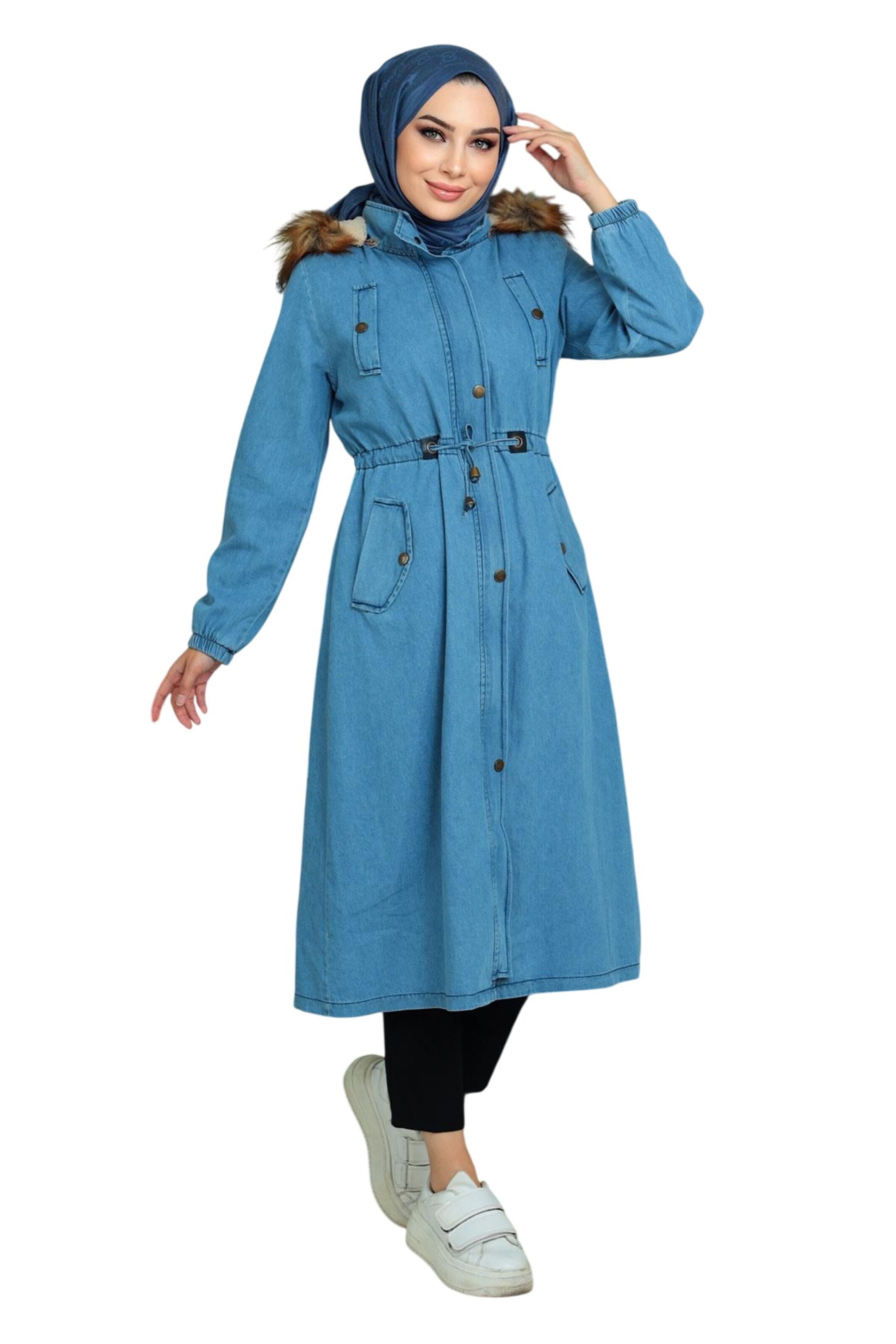 MODAMIHRAM Tussenmantel in Blauw