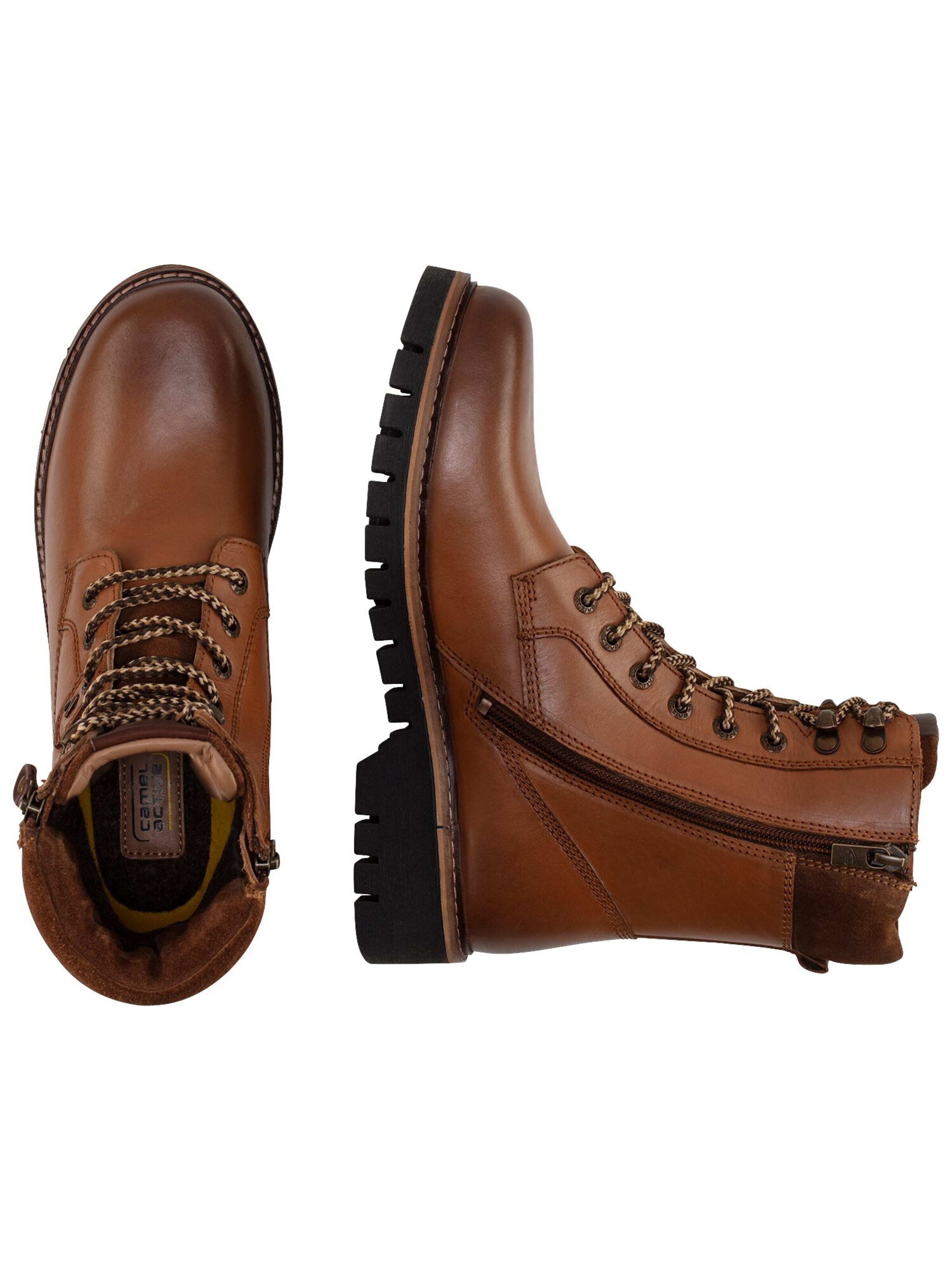 CAMEL ACTIVE Lace-Up Ankle Boots in Brown