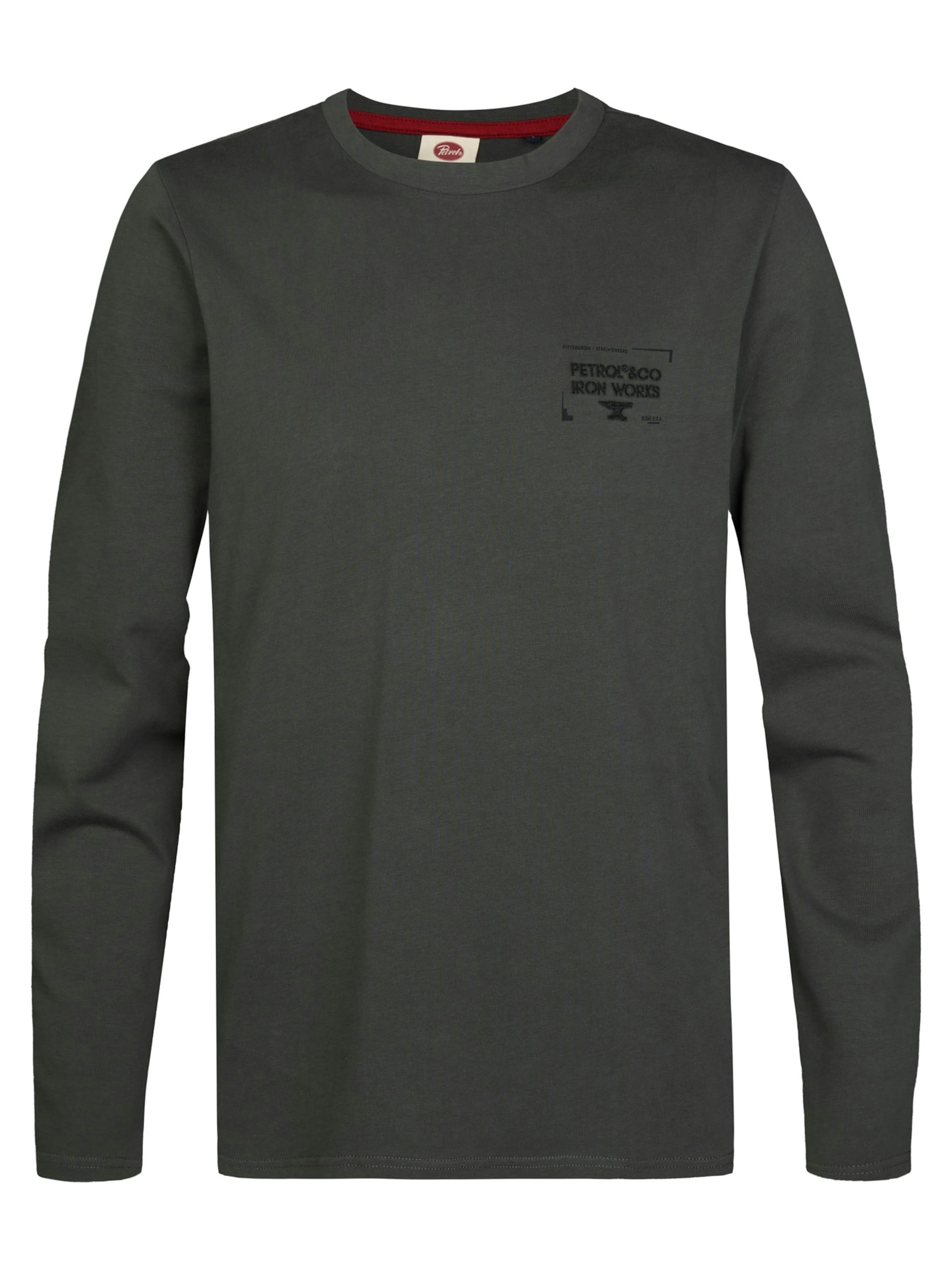 Petrol Industries Shirt in Groen: voorkant