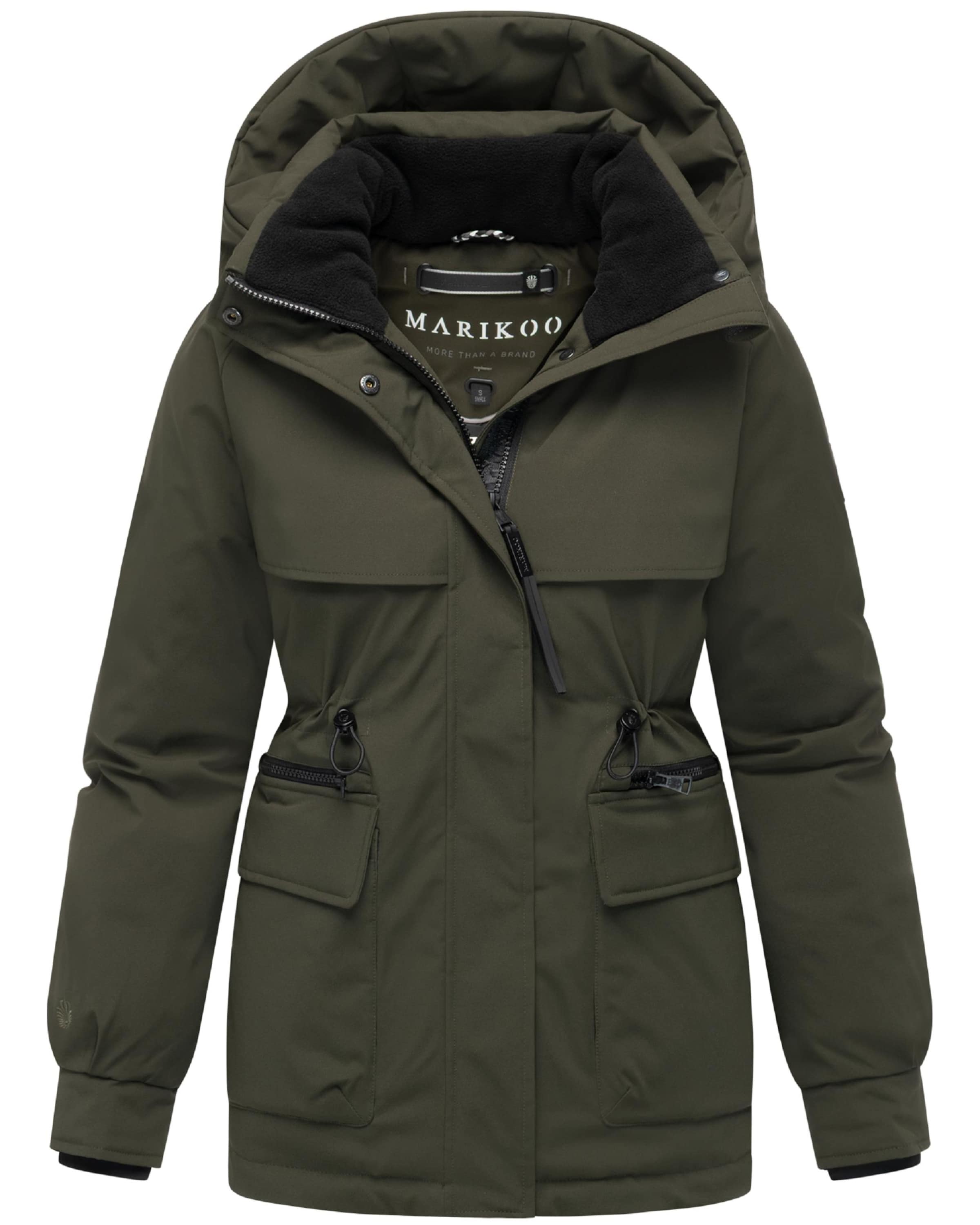 MARIKOO Pitkä talvitakki 'Shigaraa XVI' värissä vihreä