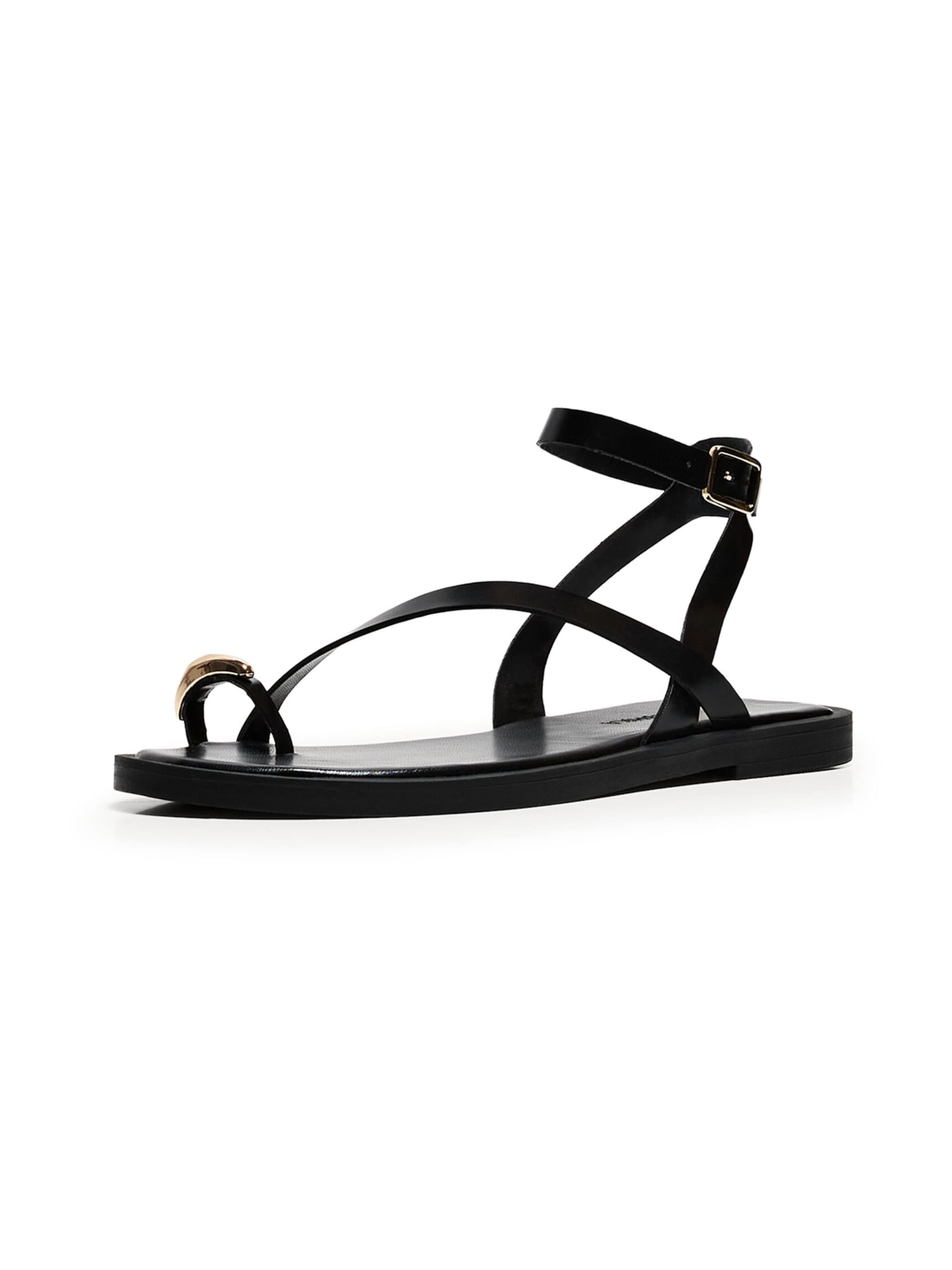 Séparateur d'orteils Bershka en noir : devant