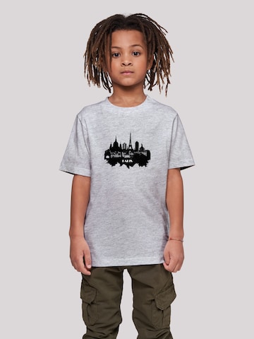 F4NT4STIC Shirt 'Cities Collection - Paris skyline' in Grey: front