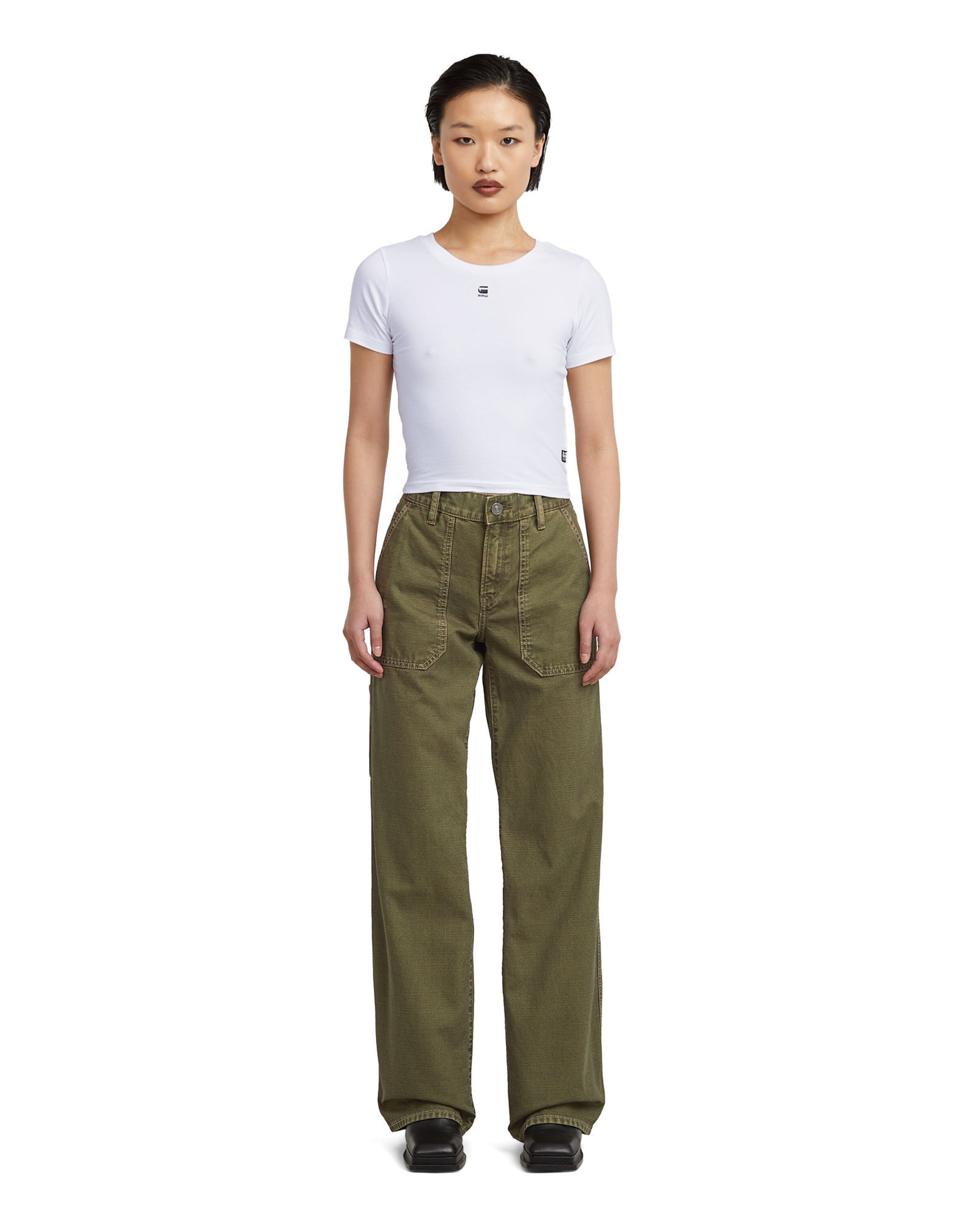 G-STAR Loosefit Jeans 'Judee Carpenter Loose Jeans' in Groen