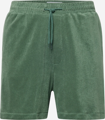 DEDICATED. Normální Kalhoty 'Essingen' – zelená: přední strana