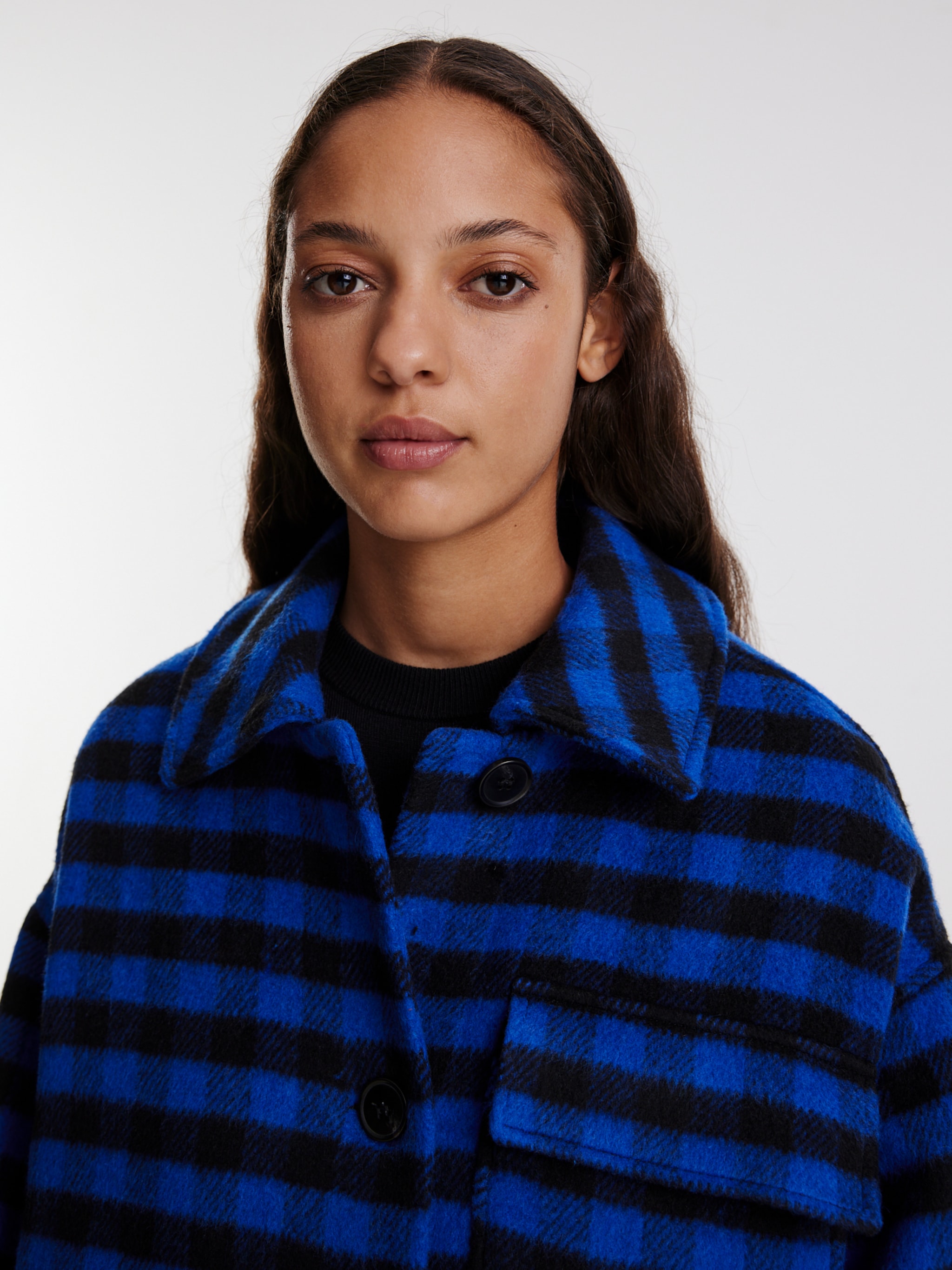 EDITED Produits Manteau mi-saison 'Tamilla' bleu