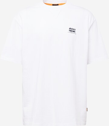 T-Shirt BOSS en blanc : devant