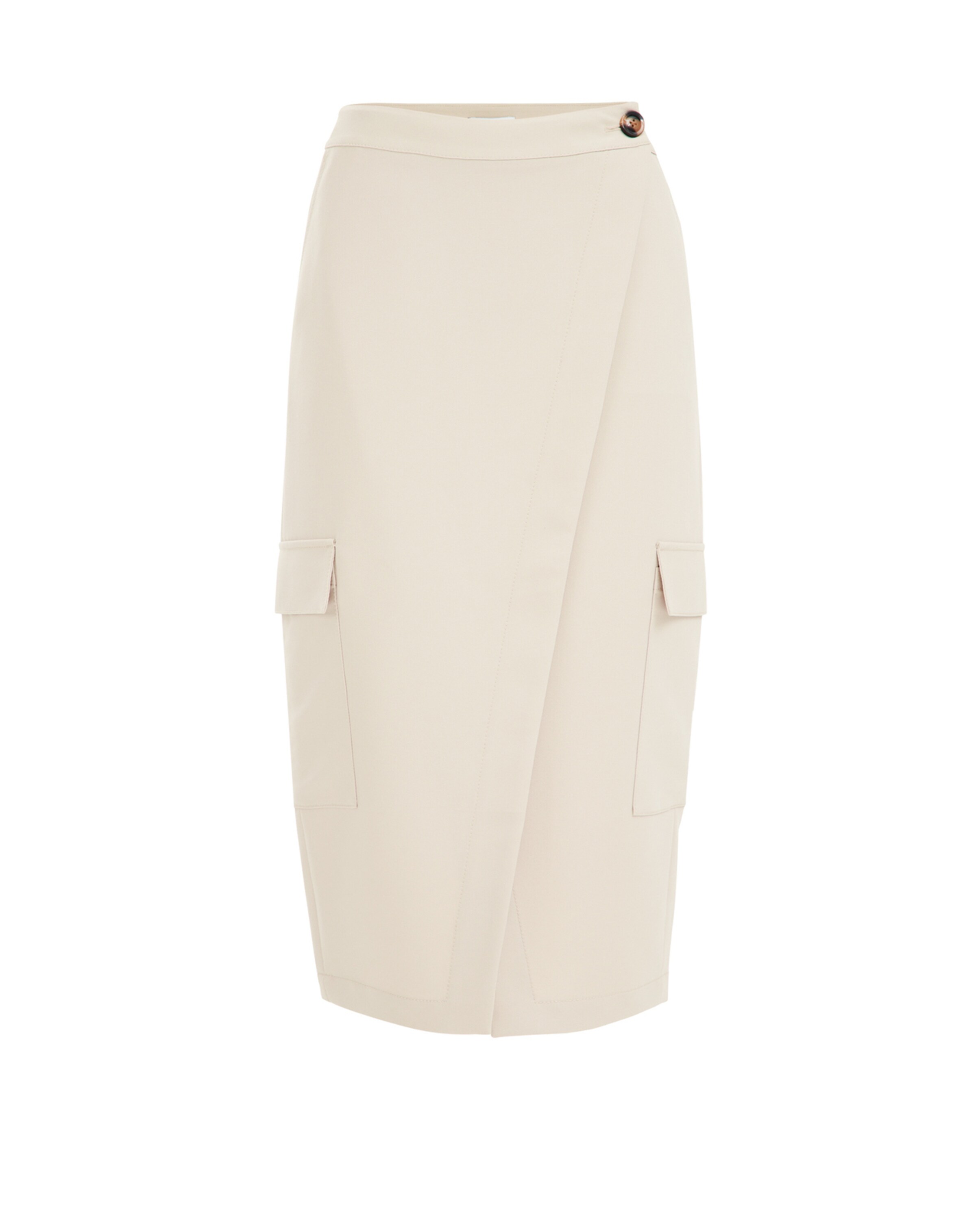 WE Fashion Юбка в Бежевый: спереди