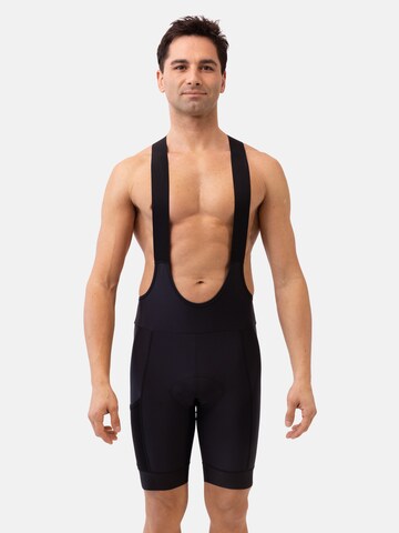 DANISH ENDURANCE Skinny Sports trousers 'Pro Cycling Bib' in Black: front