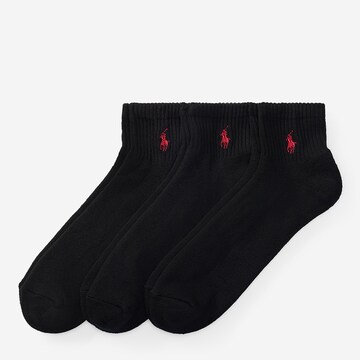 Polo Ralph Lauren Socks 'QUARTER' in Black: front