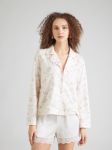 WILD LOVERS Тениска за спане 'CELESTE' в бяло: отпред