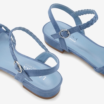 LASCANA Sandaler med rem i blå