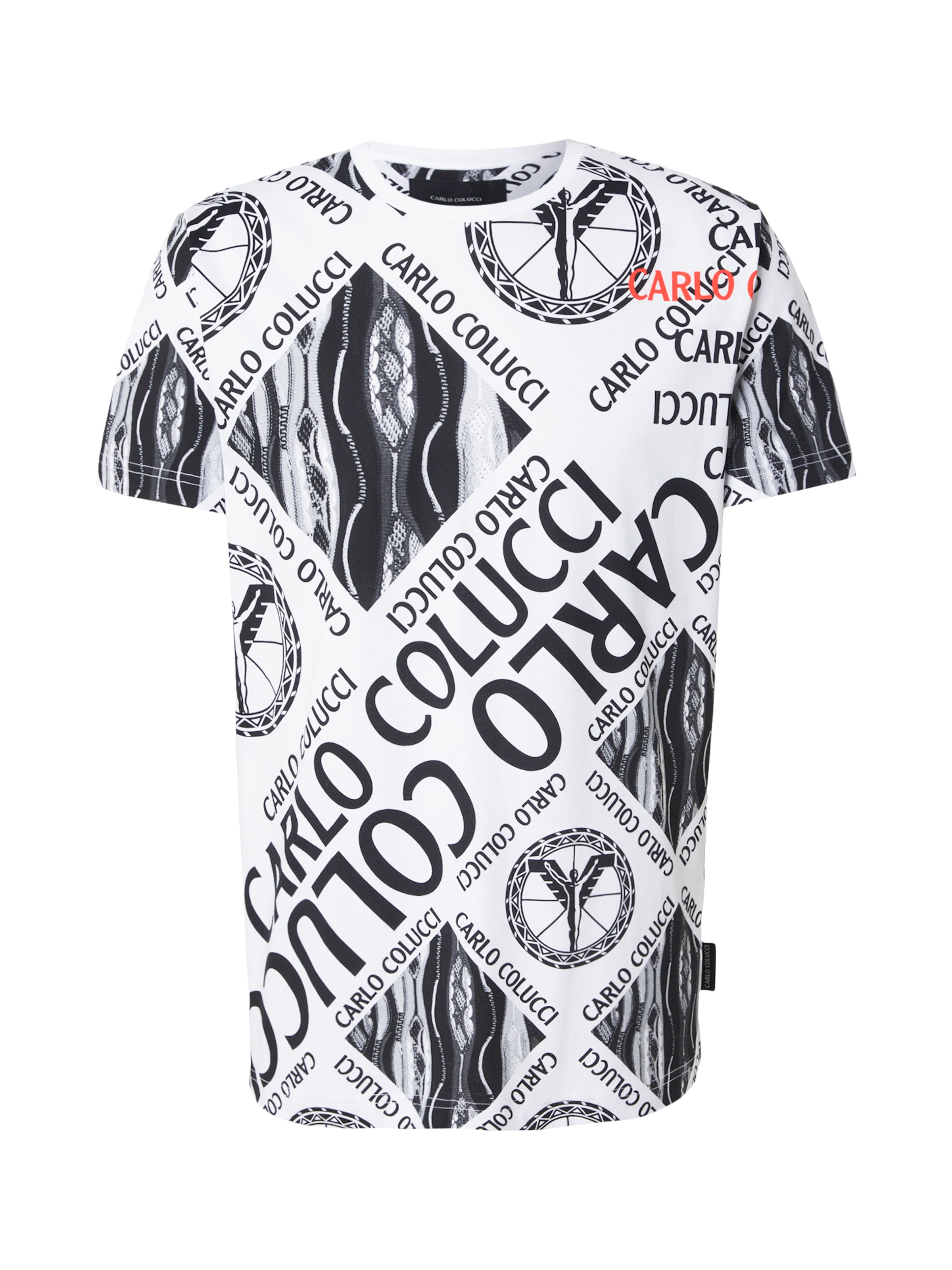 T-Shirt Carlo Colucci en blanc : devant