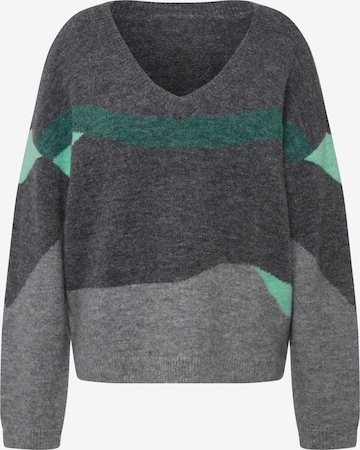 Pull-over Ulla Popken en gris : devant