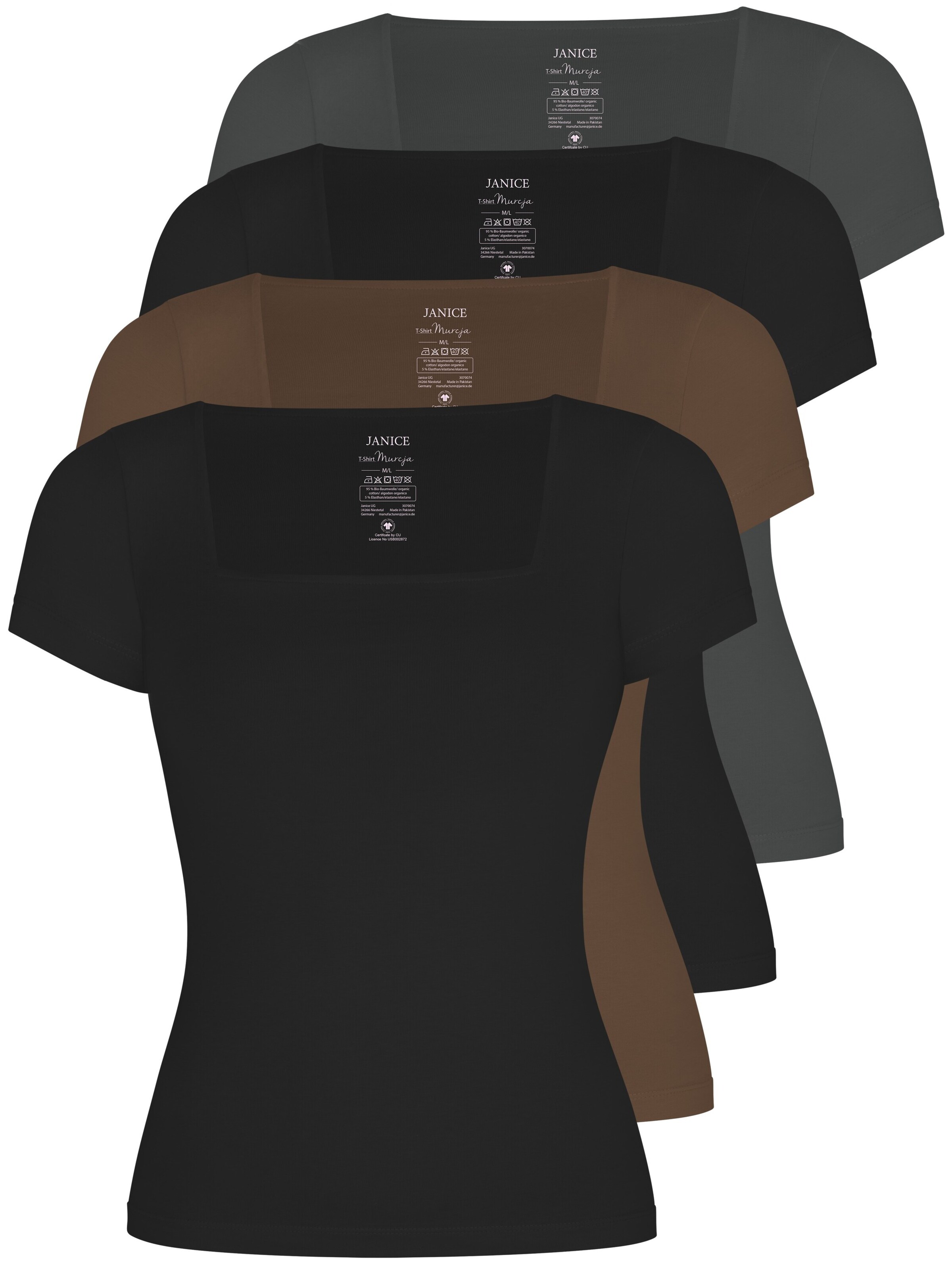 Janice Shirt in Bruin: voorkant