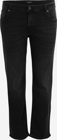 Jack & Jones Plus - Regular Calças de ganga 'CLARK ORIGINAL SQ 102' em preto: frente