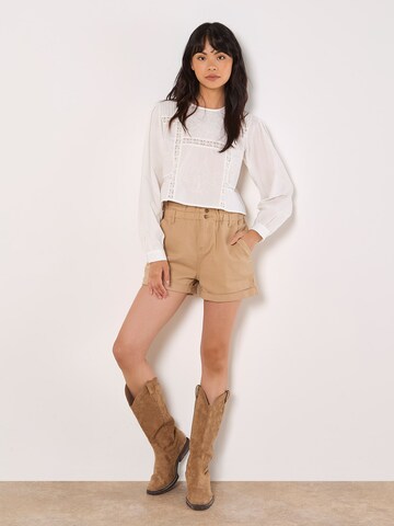 Regular Pantalon Apricot en beige