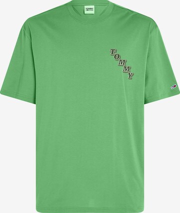 T-Shirt Tommy Jeans en vert : devant