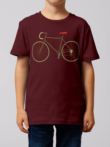 watabout.kids T-Shirt 'Fahrrad' in Rot: Vorderseite