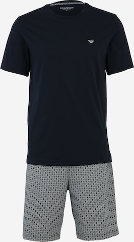 Emporio Armani Lyhyt pyjama värissä sininen: etupuoli
