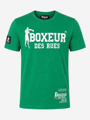 Boxeur des Rues Klederdracht shirt 'Herren T-Shirt Slim Fit Boxeur des Rues, Grasgrün, Weißes Logo, Premium-Baumwolle' in Groen