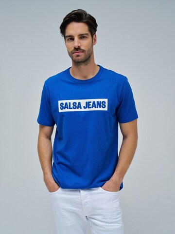 T-Shirt Salsa Jeans en bleu : devant