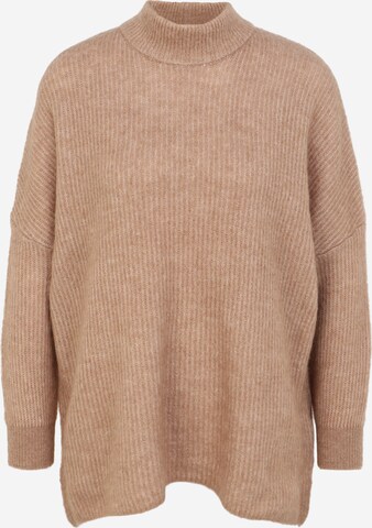 Selected Femme Petite Sweater 'Lulu' in Brown: front