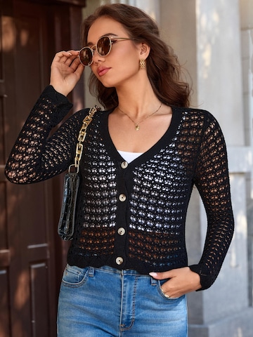 Yesfashion Kardigan w kolorze czarny