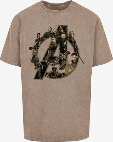ABSOLUTE CULT T-Shirt 'Avengers Infinity War' in Braun: predná strana