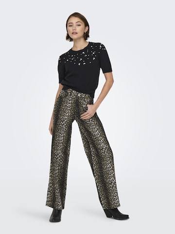 ONLY Wide leg Broek 'ONLMADISON' in Zwart
