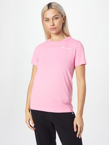 Champion Authentic Athletic Apparel Shirt in Roze: voorkant