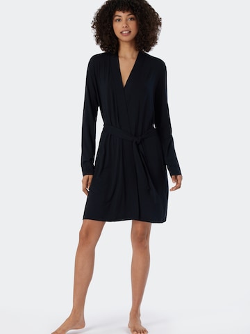 SCHIESSER Dressing gown ' Kimono ' in Black: front