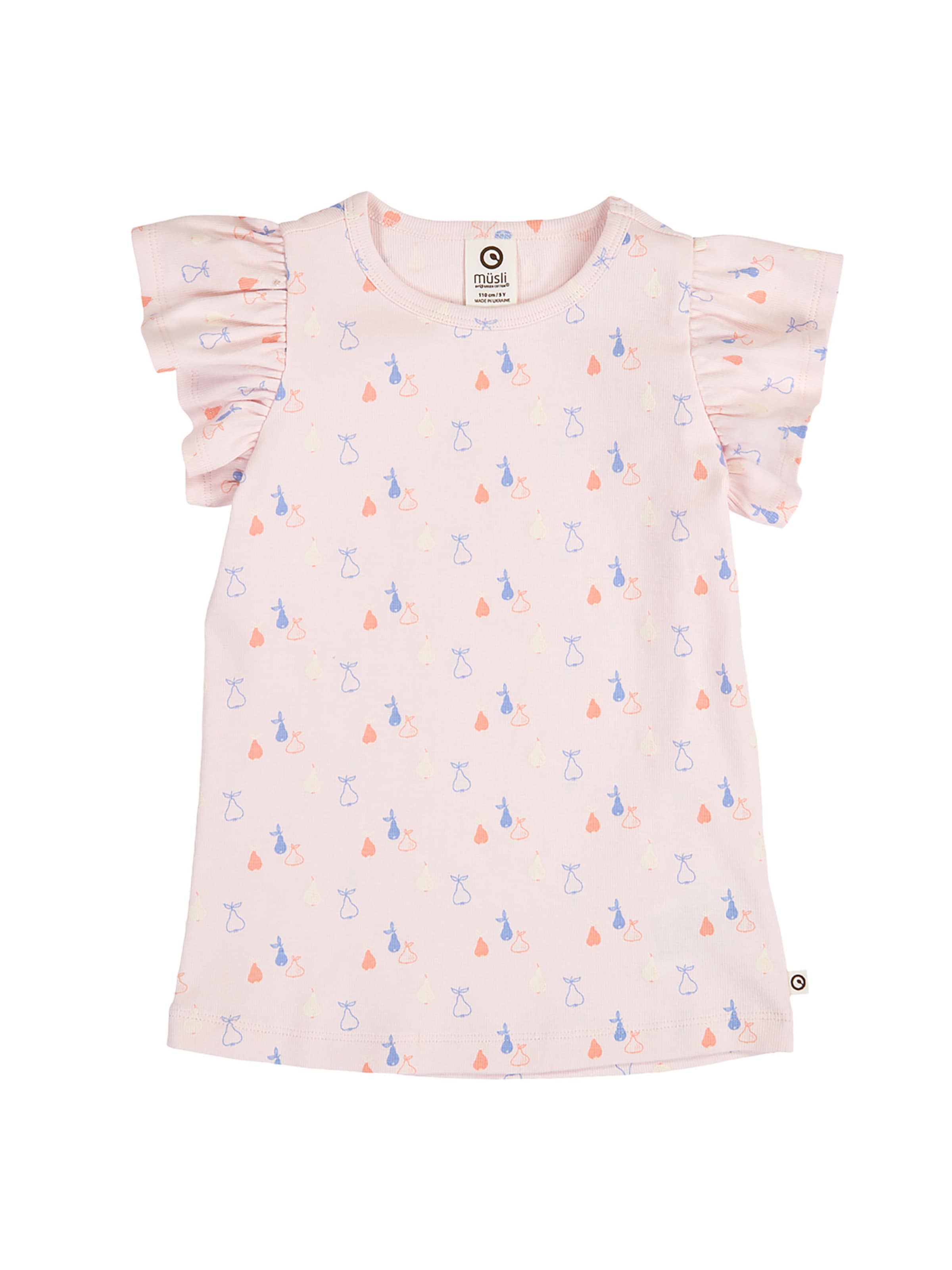 T-Shirt Müsli by GREEN COTTON en rose : devant