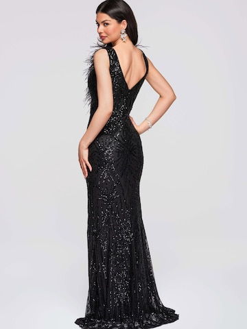 Ombre Abendkleid‌‌‌‌‌ in Schwarz