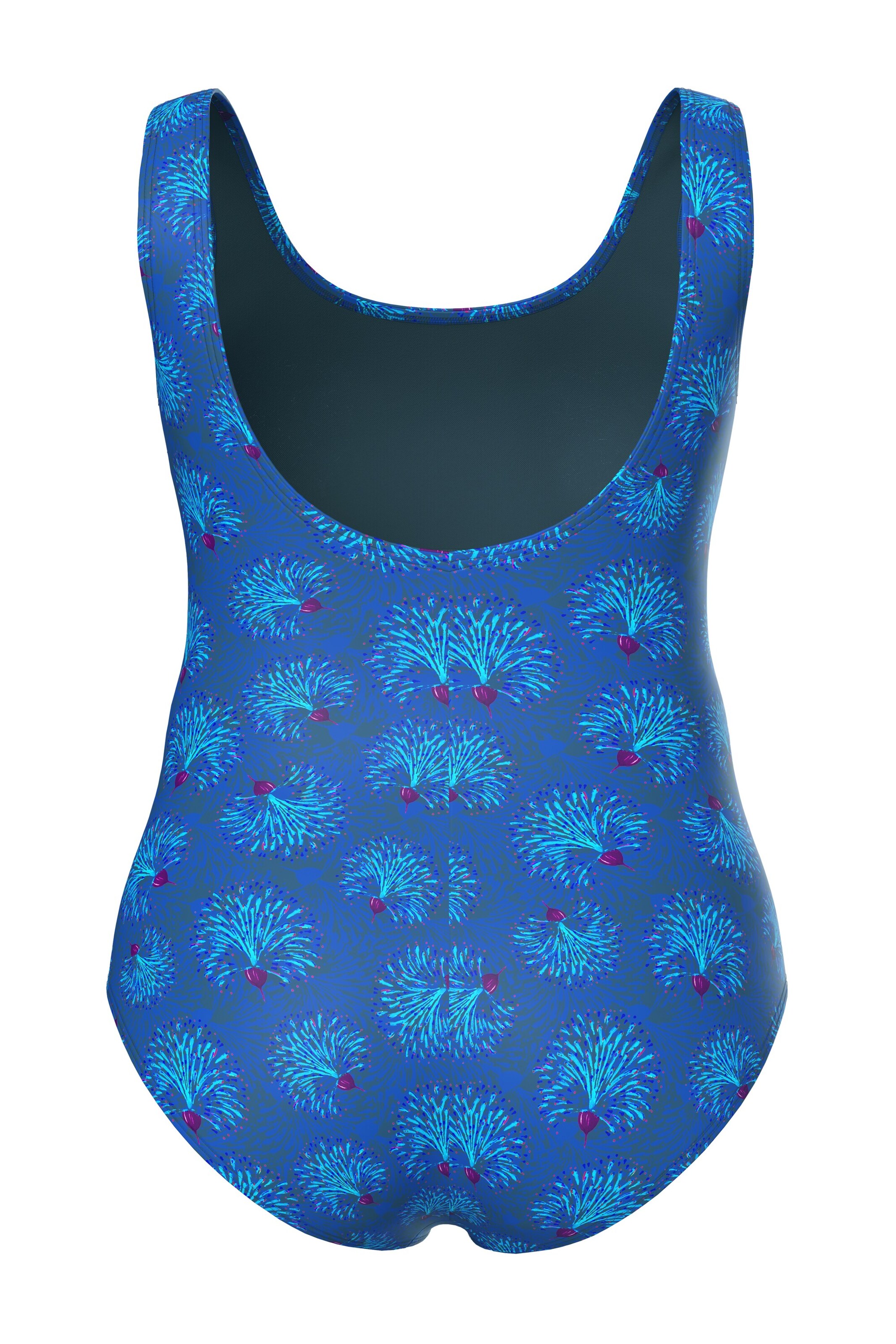 Ulla Popken Bustier Badeanzug in Blau