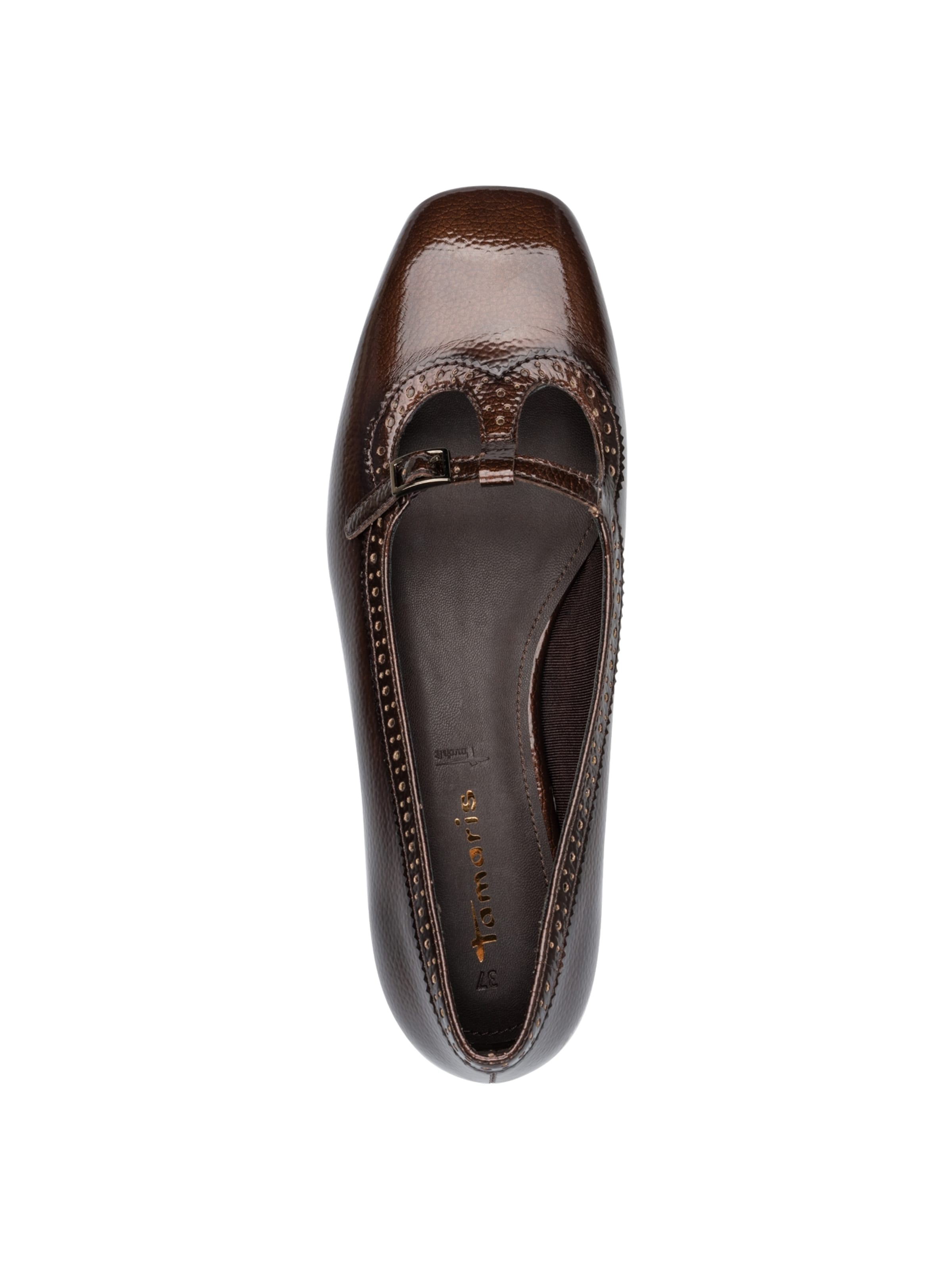 Tamaris Strap ballerina in Brown
