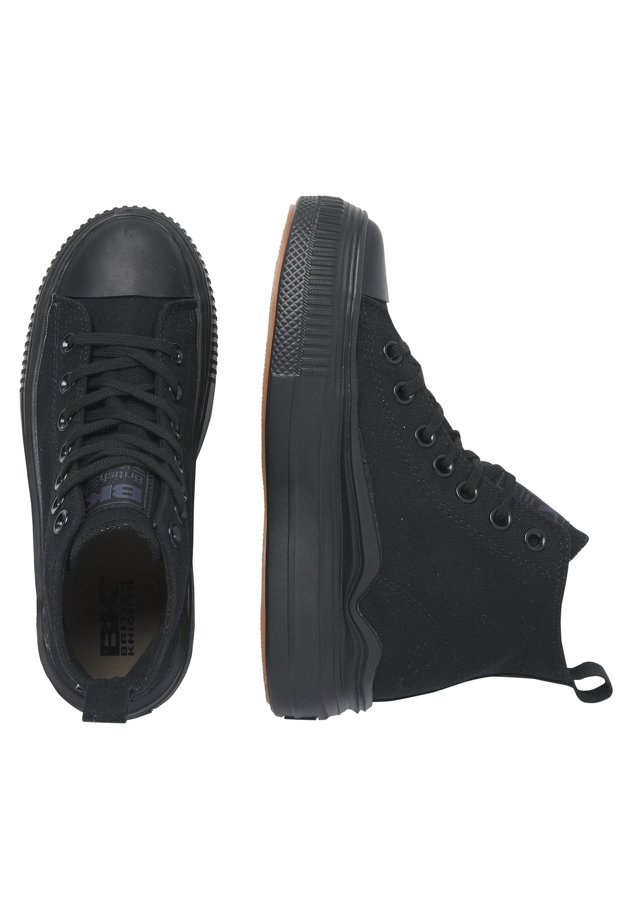 BRITISH KNIGHTS Korkeavartiset tennarit ' KAYA FLOW MID ' värissä musta