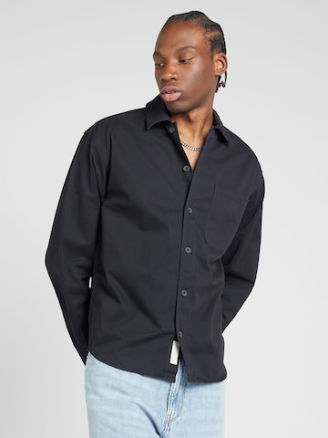 Coupe regular Chemise 'COLLECTIVE ZAC' JACK & JONES en noir : devant