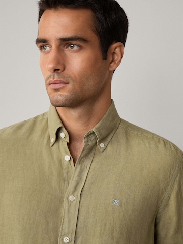 Hackett London Regular Fit Hemd 'Ess' in Grün