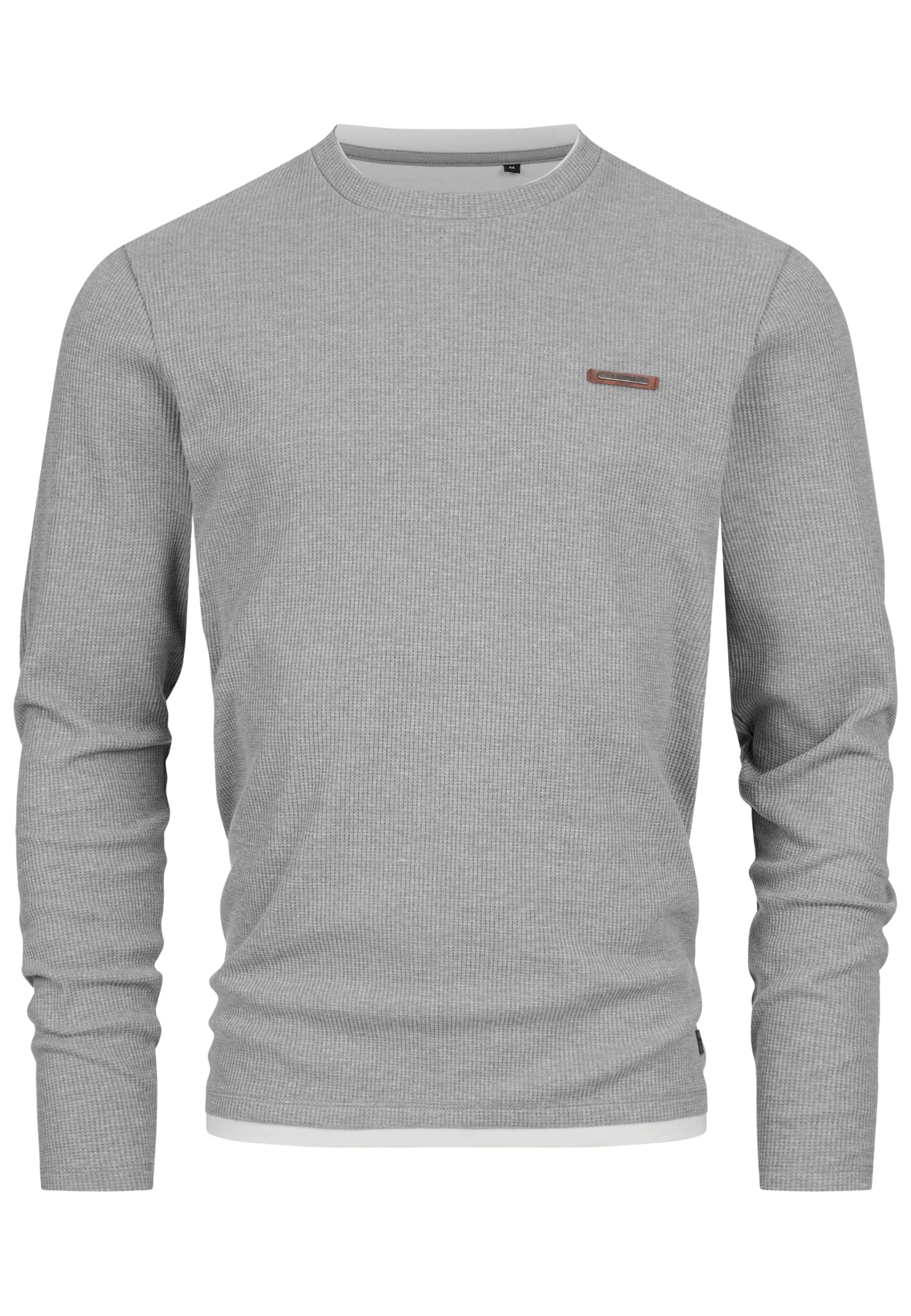 INDICODE JEANS Pullover 'Sigfinn' in Grau: Vorderseite