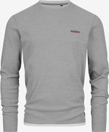 INDICODE JEANS Pullover 'Sigfinn' in Grau: Vorderseite