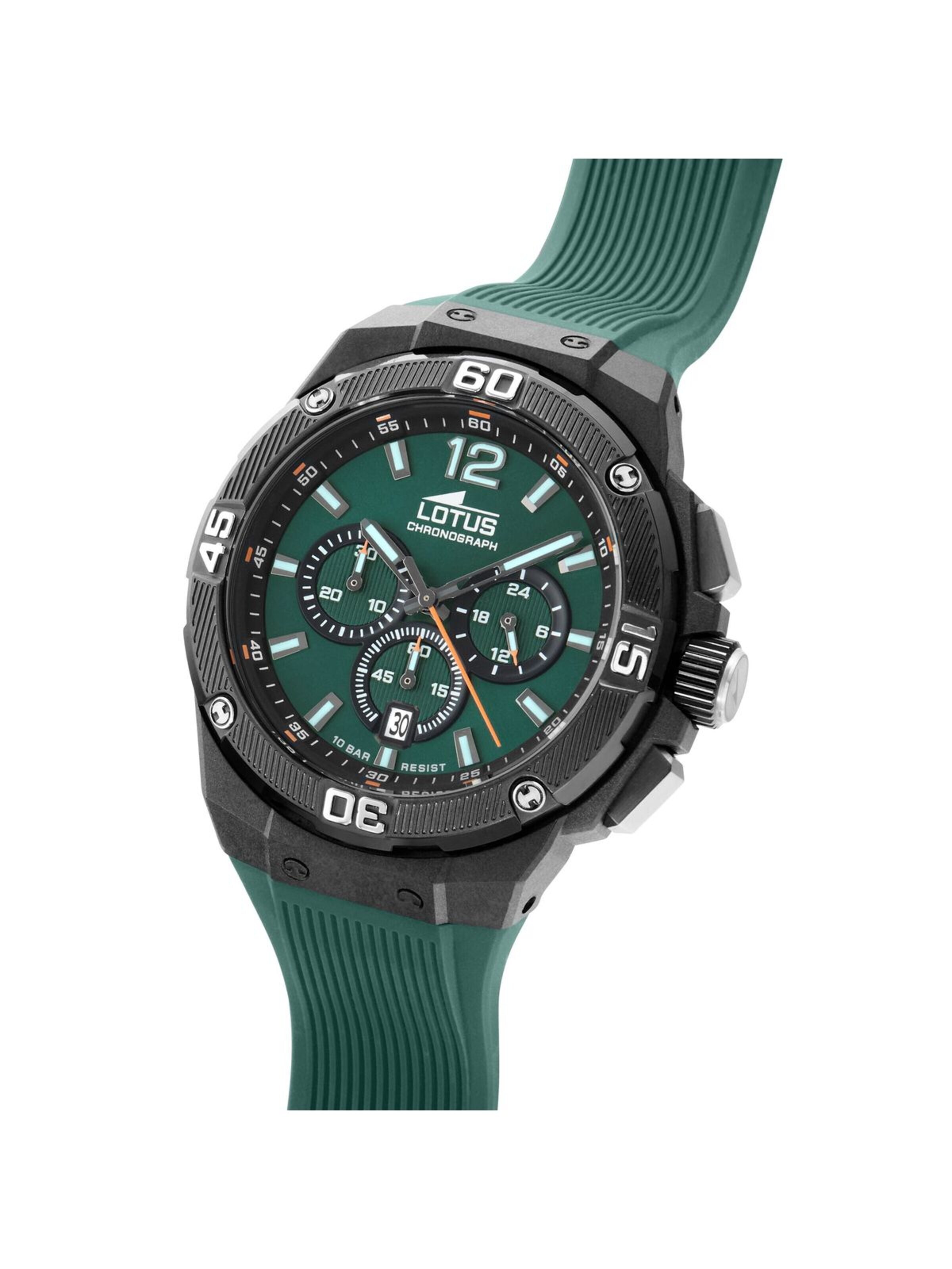 Montre à affichage analogique Lotus en vert