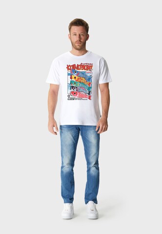 T-Shirt 'Koinobori Design' Oldskull en blanc