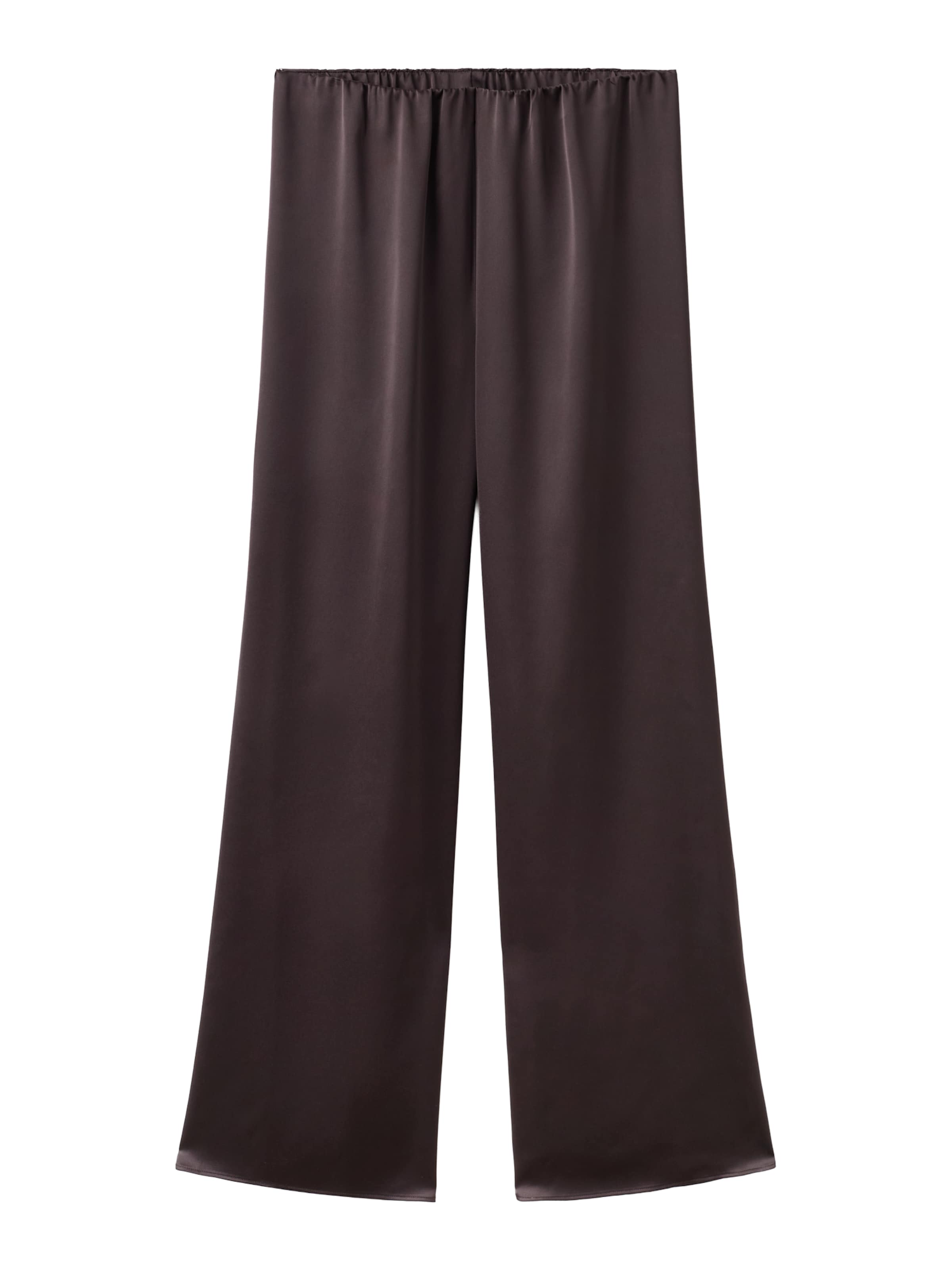 MANGO Wide leg Pants 'LENA' in Brown: front