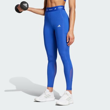 ADIDAS PERFORMANCE Skinny Sports trousers in Blue: front