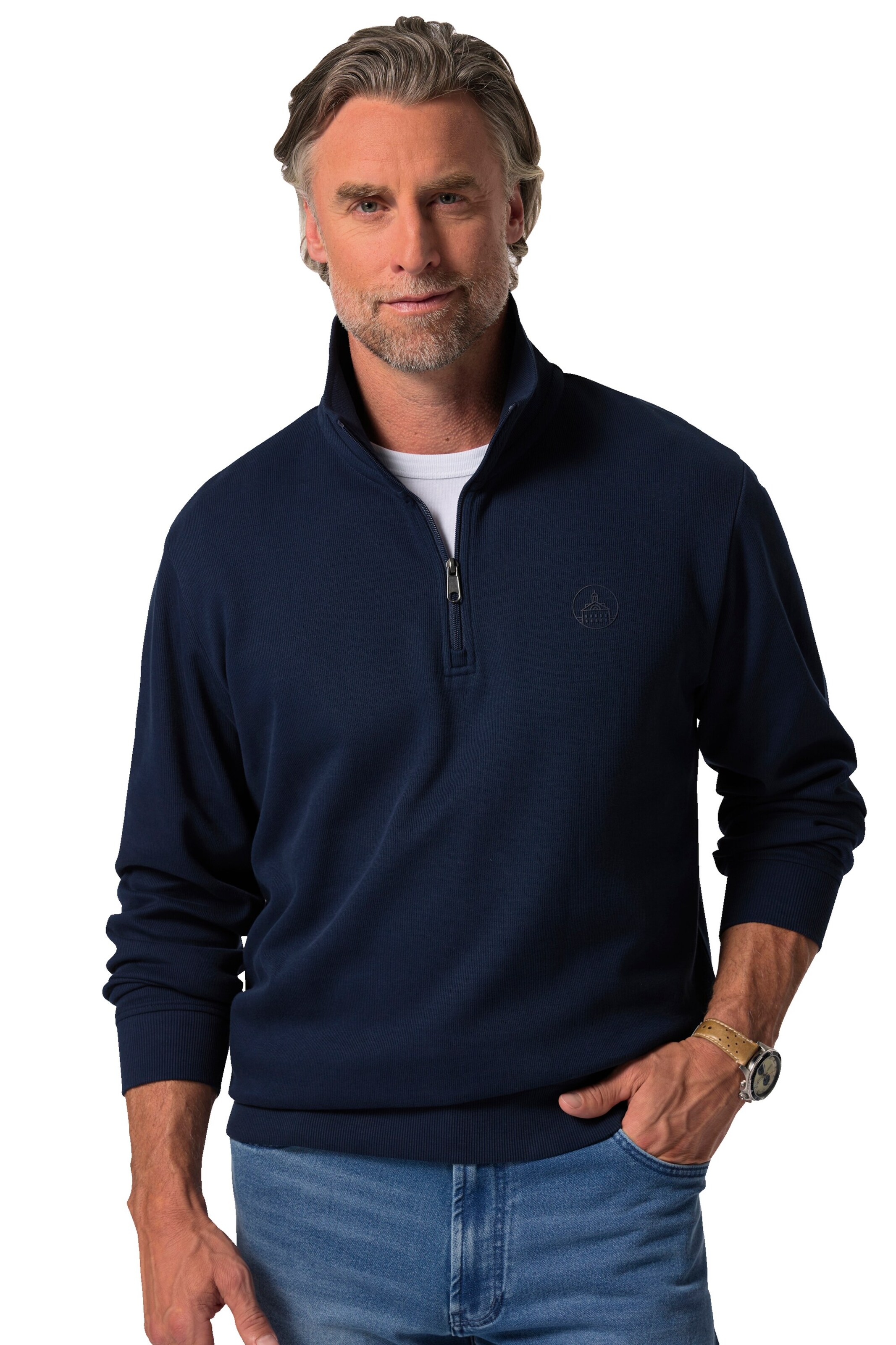 Boston Park Sweatshirt in Blauw: voorkant