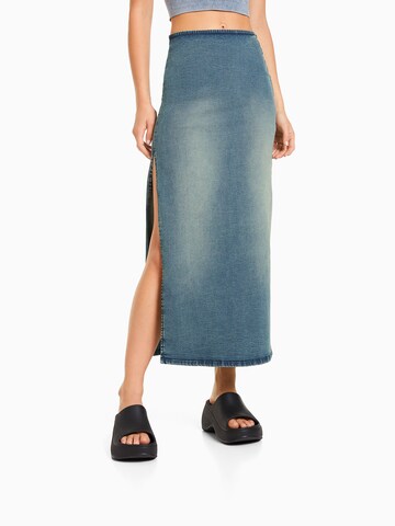 Bershka Skirt in Blue: front